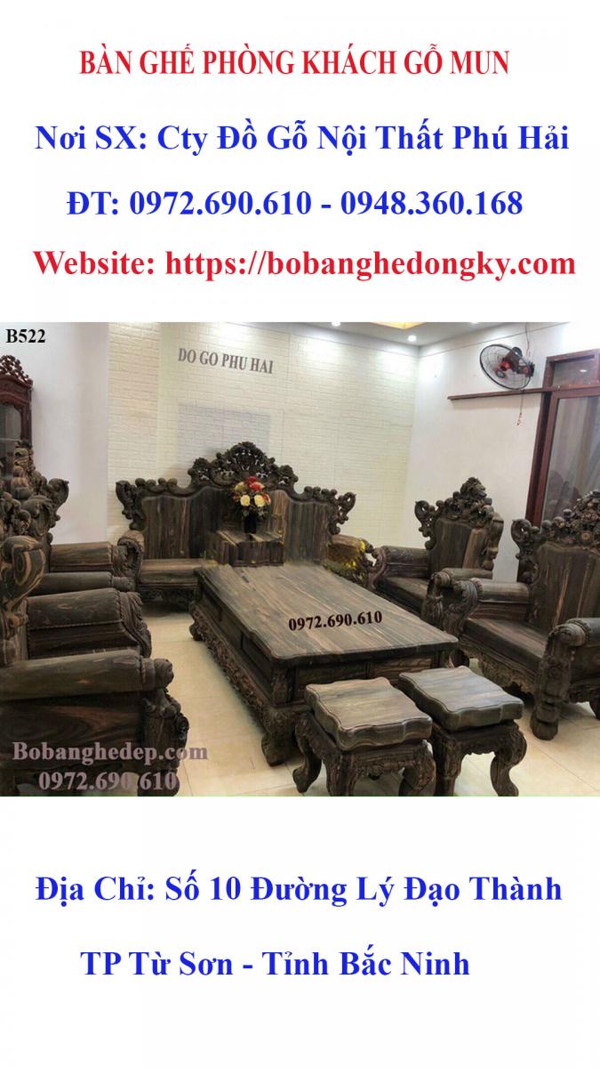 Bàn ghế gỗ mun