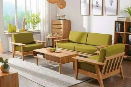 Bộ bàn ghế phòng khách 5 món gỗ sồi Mỹ