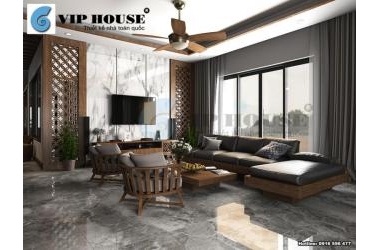 Vẻ đẹp của thiết kế nội thất phòng khách hiện đại Á Đông tại Lạng Sơn