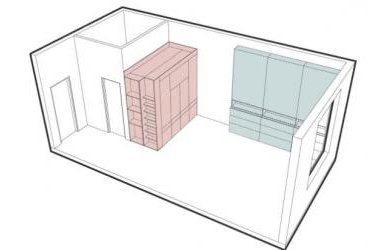 Ứng dụng đồ nội thất thông minh vào không gian mô hình officetel