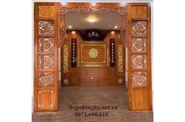 Các Mẫu Vách Gỗ Ngăn Phòng Thờ Đẹp: Nét  Tâm Linh Trong Kiến Trúc Hiện Đại