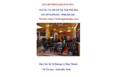 Dịch Vụ Chuyên Nghiệp Khi Mua Bàn Ghế Gỗ Mun tại Đồ Gỗ Phú Hải